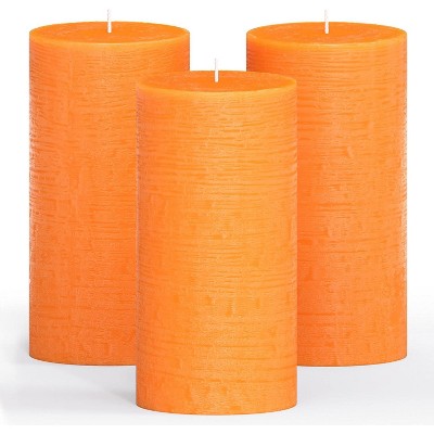 Large Pillar Candles 3x6 Inch ¨C Set of 3 Unscented Dripless Candles, Long Burning for Home Interior, Weddings, Home Decor