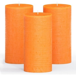 Large Pillar Candles 3x6 Inch ¨C Set of 3 Unscented Dripless Candles, Long Burning for Home Interior, Weddings, Home Decor - 1 of 4