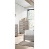 Bedroom Furniture Rustic Light Grey Simple 1pc Chest Of Drawers 5-Drawers Storage Cabinet Solidwood - 2 of 4