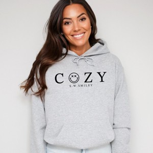 Simply Sage Market S.W.Smiley Cozy Outline Hoodie - 1 of 3