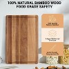 Acacia Wood Cutting Board for Kitchen, 18x12 Inch Reversible Butcher Block Chopping Board with Deep Juice Groove - 4 of 4