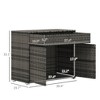 FURNIinspire Utility Storage Cabinet Outdoor Towel Rack Pool Toy Cabinet Freestanding PE Rattan Wicker Cabinet With Drawer, Grey, 40.60"*31.30"*6.90" - 2 of 4