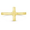 SHINE by Sterling Forever Sterling Silver Polished Cross Ring Gold Size 9 - 3 of 3