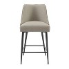 Steve Silver Co. 24" Set of 2 Olson Counter Height Barstools Khaki: Upholstered, Iron Legs, Polyester - 4 of 4