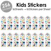 Big Dot of Happiness Gear Up Robots - Birthday Party Favor Kids Stickers - 16 Sheets - 256 Stickers - 2 of 4