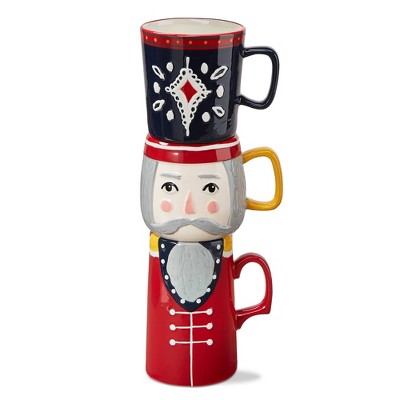 tagltd Nutcracker Stacking Mug Set of 3 16 oz
