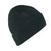 CTM Men's Black Winter Stocking Knit Cuff Cap - 3 of 4