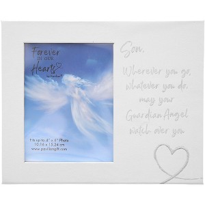 Pavilion Gift Company - Son Guardian Angel - Visor Memorial Photo Frame (Holds 4" x 6" Photo) - Single Image Frames - 1 of 4