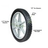 DSVIMOY 10-Pack 12" Spoked Plastic Wheel and Tire, Universal Replacement Wheel for Lawn Mowers and Trolley Wagon Cart, Black, 12"*12"*2" - 3 of 4