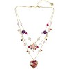 "Betsey Johnson Women's Butterfly Charm Layered Necklace - Dainty Gold/Silver Pendant, Adjustable Chain, Trendy Stackable Jewelry Gift" - 3 of 4
