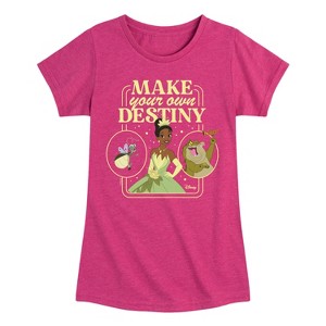 Girls' - Disney Princess - Tiana Make Your Own Destiny Fitted Short Sleeve Graphic T-Shirt - 1 of 4