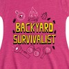 Girls' - Instant Message - Backyard Survivalist Fit & Flair Cap Sleeve Graphic Dress - 2 of 4