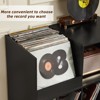 MOEPISY Turntable Stand with Storage, Vinyl Record Holder with Display Area Classic Black - 3 of 4