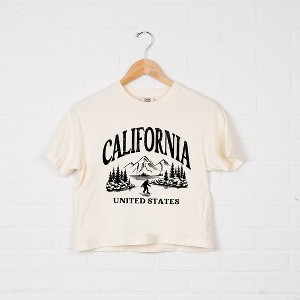 Simply Sage Market Women's California Forest Scene Short Sleeve Relaxed Fit Cropped Tee - 1 of 4