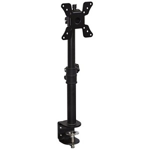 Mount-It! Single VESA Monitor Mount | Vertical Monitor Desk Stand | Telescoping Pole Height Adjustable | Fits 19 - 30 Inch Computer PC Screens - 1 of 4