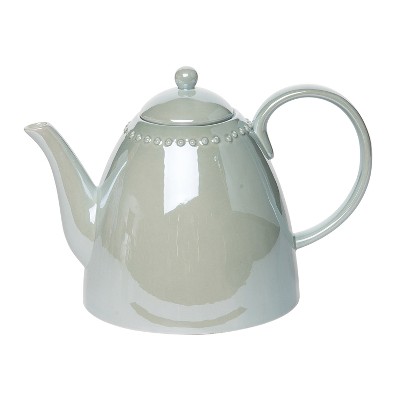 Transpac Ceramic 10.5 in. Off-White Everyday Regency Teapot