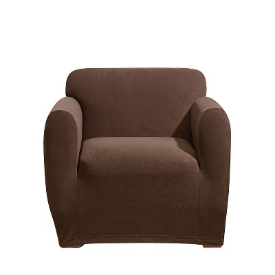 Stretch Knit Chair Slipcover Chocolate - Sure Fit