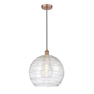 Athens Deco Swirl - 1 Light Pendant In Industrial Style-15.88 Inches Tall and 13 Inches Wide - 1 of 1