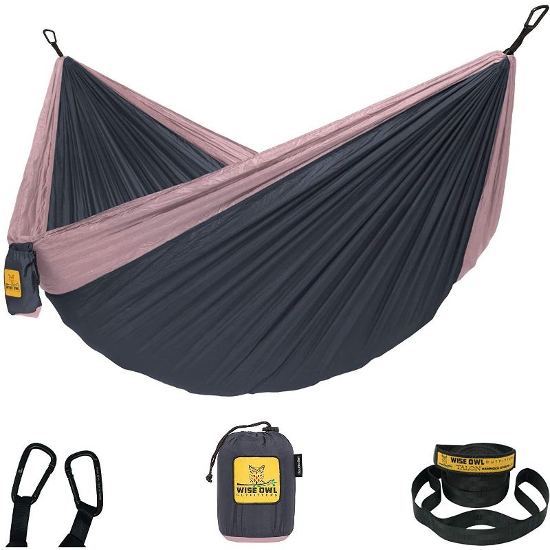 Wise Owl Outfitters Indoor/Outdoor Camping Hammock with Tree Straps for Travel, Hiking & Backpacking, 1 of 4