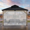 Aoodor Gazebo Replacement Netting Screen, Universal Gazebo 4-Panel Mosquito Net Sidewalls with Double Zippers for Outdoor Patio - 2 of 4