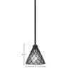 Toltec Lighting Blacksmith 1 - Light Pendant in  Painted Wood/Dark Granite with 7" Diamond Ice Art Glass Shade - 2 of 2