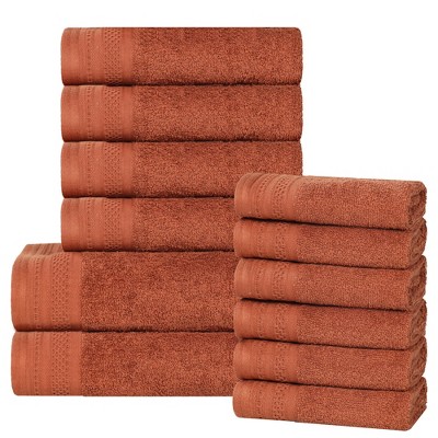 Honeycomb Waffle Border Cotton Medium Weight Towel Set by Blue Nile Mills