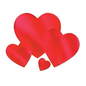 Beistle 8 1/2" Embossed Heart Cutouts Red 13/Pack 77791-R - 1 of 1