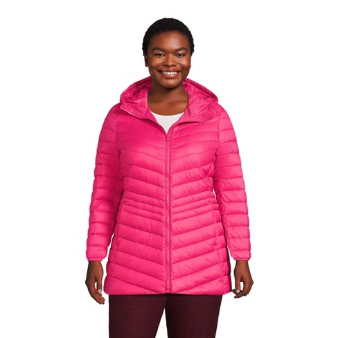 Lands' End Plus Size Ultralight Packable Down Jacket - 3x - Hot Pink : Target