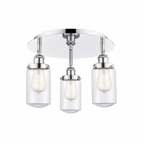 Innovations Lighting Dover 3 - Light Flush Mount in  Polished Chrome - image 1 of 1