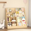 Whisen Kids Bookcase and Bookshelf, Decorative Bookshelf, Multifunctional Bookcase with 3 Collapsible Fabric Drawers - 3 of 4