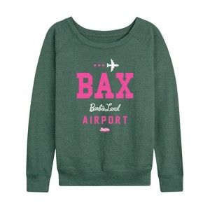 Women's - Barbie - BAK Lightweight French Terry Wide Neck Long Sleeve Shirt - 1 of 4