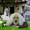 PREXTEX 66'' 5.5 ft. Plastic Zombie Halloween Decorations Prop with Posable Skeletal Hands for Garden, Multicolored - image 2 of 4