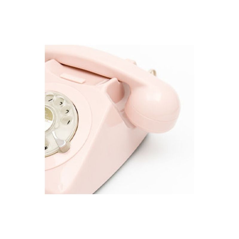 GPO Retro GPO746RP 746 Desktop Rotary Dial Telephone - Carnation Pink, 4 of 7