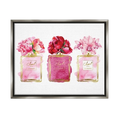 Stupell Industries Floral Glam Fashion Brand PerfumesFloater Canvas Wall Art