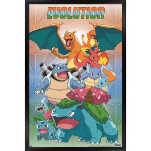 Trends International Pokémon - Evolution Trio Framed Wall Poster Prints - 1 of 4