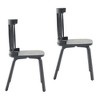 Akoasm Set of 2 Modern Wooden Farmhouse-Style Dining Chairs with Spindle Backs for Living Room & Dining Room-Black - 3 of 4