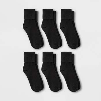 Women's Floral Print 3pk Crew Socks - A New Day™ Ivory/Heather