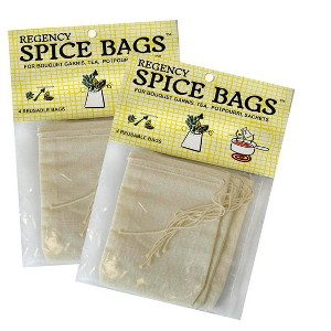 Regency 100% Cotton Spice Bags with Drawstring for Enclosing Bulk Spices, Tea, Potpourri, Jewelry - Set of 8 Bags - 1 of 4