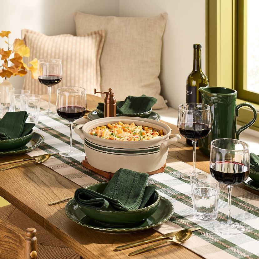 Green Stripe Stoneware Kitchenware Collection