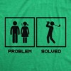 Mens Problem Solved T Shirt Funny Sarcastic Married Golf Lover Graphic Novelty Tee For Guys - Crazy Dog Men's T Shirt - 2 of 4