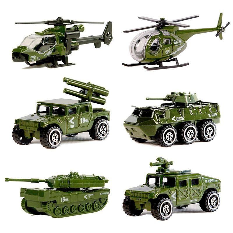 Insten Army Military Vehicle Playset Die-Cast Metal Model Toy, 3 in, 1 of 9