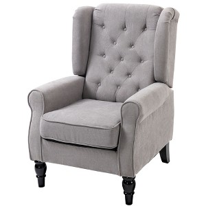 NicBex Tufted Accent Chair,Upholstered Living Room Chairs with High Backrest and Wood Legs,Modern Armchair,Accent Chairs for Living Room - 1 of 4