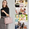 Crossbody Purses and Handbags PU Leather Tote Top Handle Satchel Shoulder Bags - 2 of 4