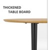 Spassway 67"L*33.5"W Oval Oak Wood Dining Table with 4 Legs Modern Kitchen Table with Metal Legs for Seats 6 - 4 of 4