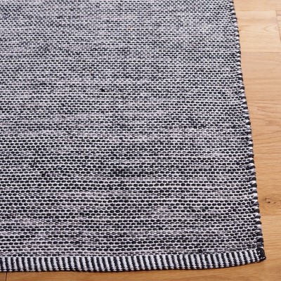 Montauk Black and Ivory Handwoven Cotton Area Rug