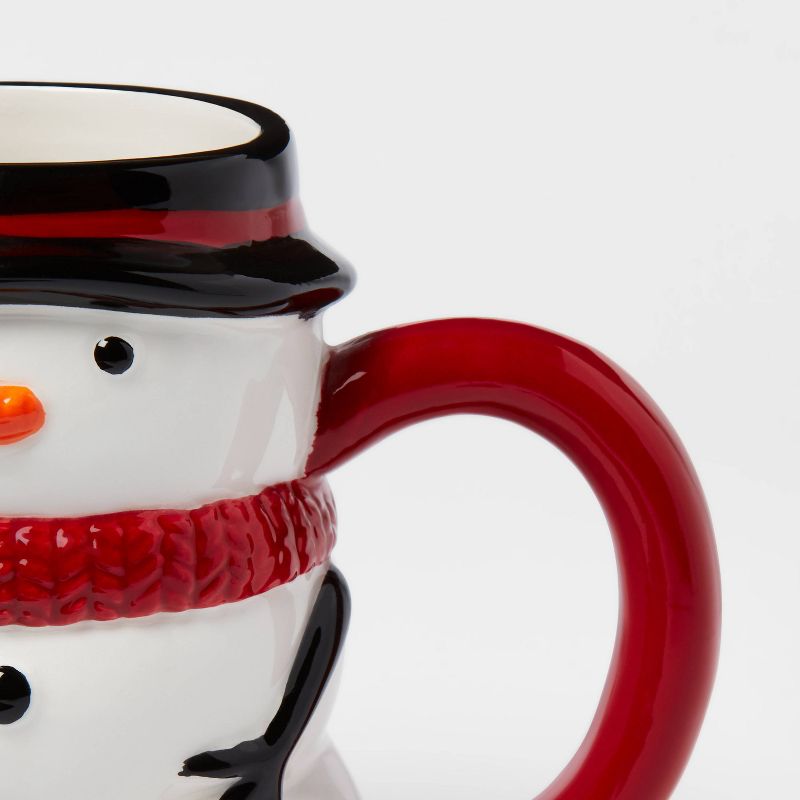13oz Earthenware Snowman Christmas Mug - Threshold&#8482;, 4 of 5