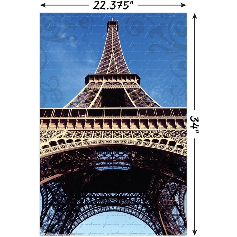 Trends International Landmarks - The Eiffel Tower Unframed Wall Poster Prints, 3 of 7
