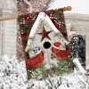 Briarwood Lane Winter Cardinals Birdhouse Christmas House Flag Rustic Checkered Santa Hat 28" x 40" - 4 of 4