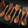 Attop Wooden Spoons for Cooking - 8-Piece Wooden Kitchen Utensil Set made of Natural Solid Wood Material - Includes Utensil Holder - 4 of 4