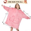 Inhand Oversized Wearable Blanket Hoodie, Long Hooded Blanket for Girls, Cozy Flannel Sweatshirt Blanket with Giant Pocket and Zipper - 4 of 4
